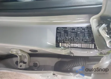 2023 Hyundai Kona Sel из США, поврежденный, VIN KM8K3CAB1PU017793